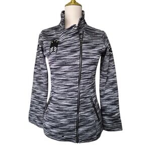 Sonice Women's Zip Up Jacket Gray Melange Fleece Lined Small NWT‎